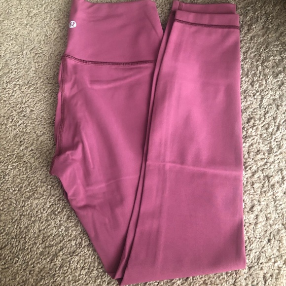 lululemon athletica Pants - Lululemon Wunder Under HR 7/8, Misty Merlot, sz 4
